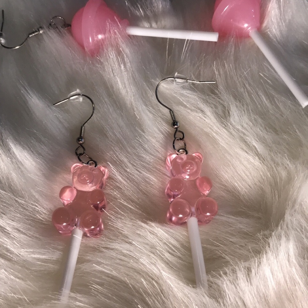 Gummy Bear Lollipop Earrings